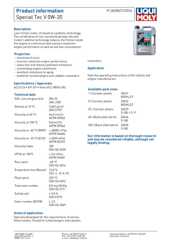 Liqui Moly Top Tech 4310 0W-30 - Image 2